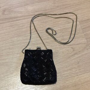 Vintage La Regale black beaded evening bag! Art deco